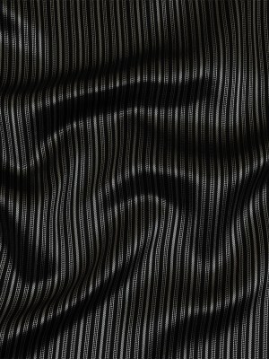 Black and Silver Striped Acetate Twill Lining Black and Silver Striped Acetate Twill Lining