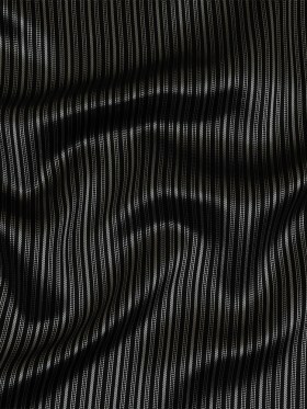 Black and Silver Striped Acetate Twill Lining Black and Silver Striped Acetate Twill Lining