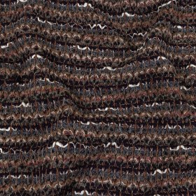 Dusty Blue, Olive and Mysterioso Striped Boucle Blended Wool Sweater Knit Dusty Blue, Olive and Mysterioso Striped Boucle Blended Wool Sweater Knit