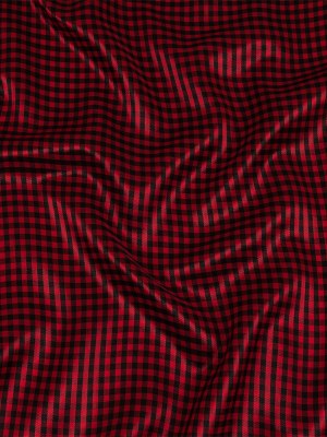 Mini Gingham Acetate Twill Lining – Red and Black Mini Gingham Acetate Twill Lining – Red and Black