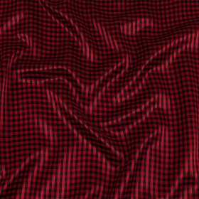 Mini Gingham Acetate Twill Lining – Red and Black Mini Gingham Acetate Twill Lining – Red and Black