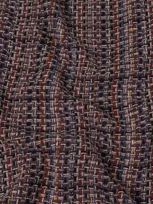 Italian Charcoal, Candy Pink and Blue Blended Wool Tweed Italian Charcoal, Candy Pink and Blue Blended Wool Tweed