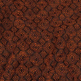 Metallic Gold, Shocking Orange and Black Diamonds Polyester Boucled Jacquard Metallic Gold, Shocking Orange and Black Diamonds Polyester Boucled Jacquard