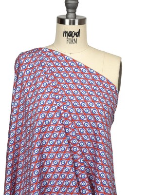 Red, White and Blue Evil Eye Caye UV Protective Compression Swimwear Tricot with Aloe Vera Microcapsules Red, White and Blue Evil Eye Caye UV Protective Compression Swimwear Tricot with Aloe Vera Microcapsules