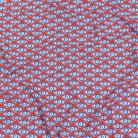 Red, White and Blue Evil Eye Caye UV Protective Compression Swimwear Tricot with Aloe Vera Microcapsules Red, White and Blue Evil Eye Caye UV Protective Compression Swimwear Tricot with Aloe Vera Microcapsules