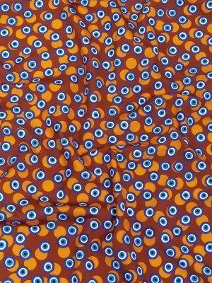 Blue and Brown Bouncing Evil Eye Caye UV Protective Compression Swimwear Tricot with Aloe Vera Microcapsules Blue and Brown Bouncing Evil Eye Caye UV Protective Compression Swimwear Tricot with Aloe Vera Microcapsules