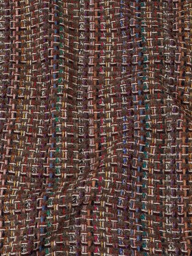 Italian Taupe, Burgundy and Multicolor Tweedy Plaid Blended Wool Woven Italian Taupe, Burgundy and Multicolor Tweedy Plaid Blended Wool Woven