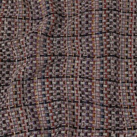 Gray, Navy and Multicolor Tweedy Plaid Blended Wool Woven Gray, Navy and Multicolor Tweedy Plaid Blended Wool Woven