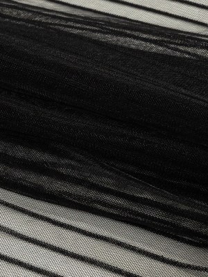 Embroidery Striped Tulle – Black – Elsinore Collection Embroidery Striped Tulle – Black – Elsinore Collection