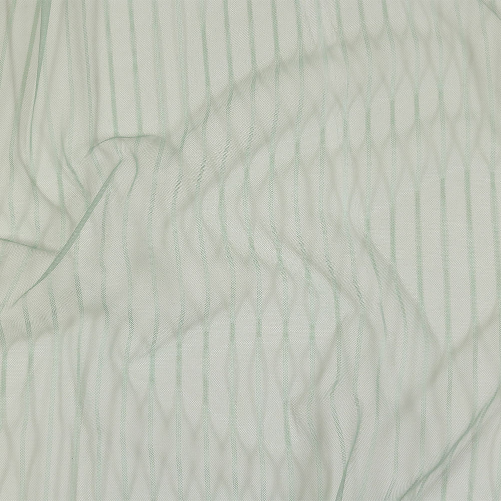 Embroidery Striped Tulle – Gray Green – Elsinore Collection Embroidery Striped Tulle – Gray Green – Elsinore Collection