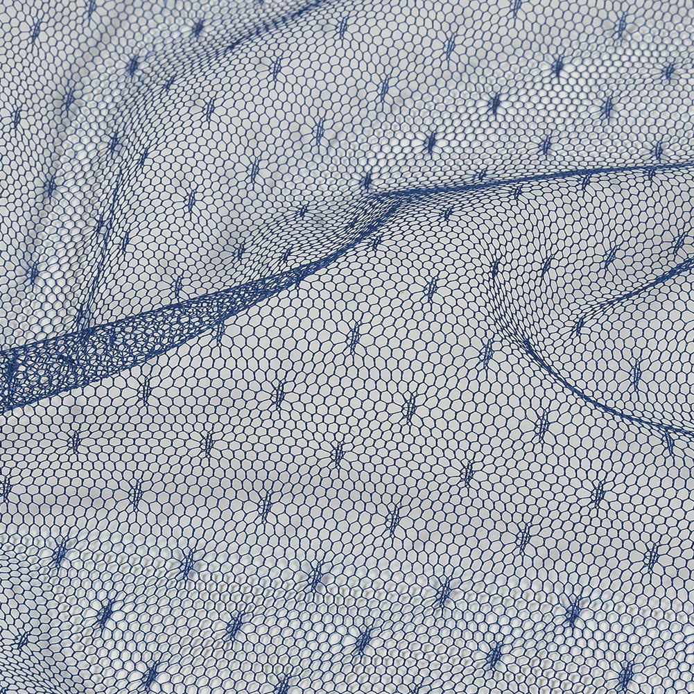 Point D’Esprit Tulle – Navy – Remi Collection Point D’Esprit Tulle – Navy – Remi Collection