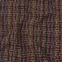 Italian Gray Brown, Burgundy and Multicolor Tweedy Plaid Blended Wool Woven Italian Gray Brown, Burgundy and Multicolor Tweedy Plaid Blended Wool Woven