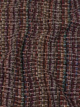 Italian Gray Brown, Burgundy and Multicolor Tweedy Plaid Blended Wool Woven Italian Gray Brown, Burgundy and Multicolor Tweedy Plaid Blended Wool Woven