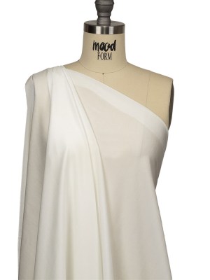 White Lightweight Stretch Polyester Tricot White Lightweight Stretch Polyester Tricot