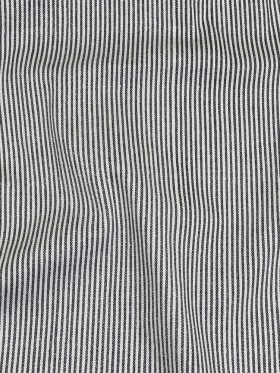 White and Dark Gray Loopy Stripes Stretch Cotton Twill White and Dark Gray Loopy Stripes Stretch Cotton Twill