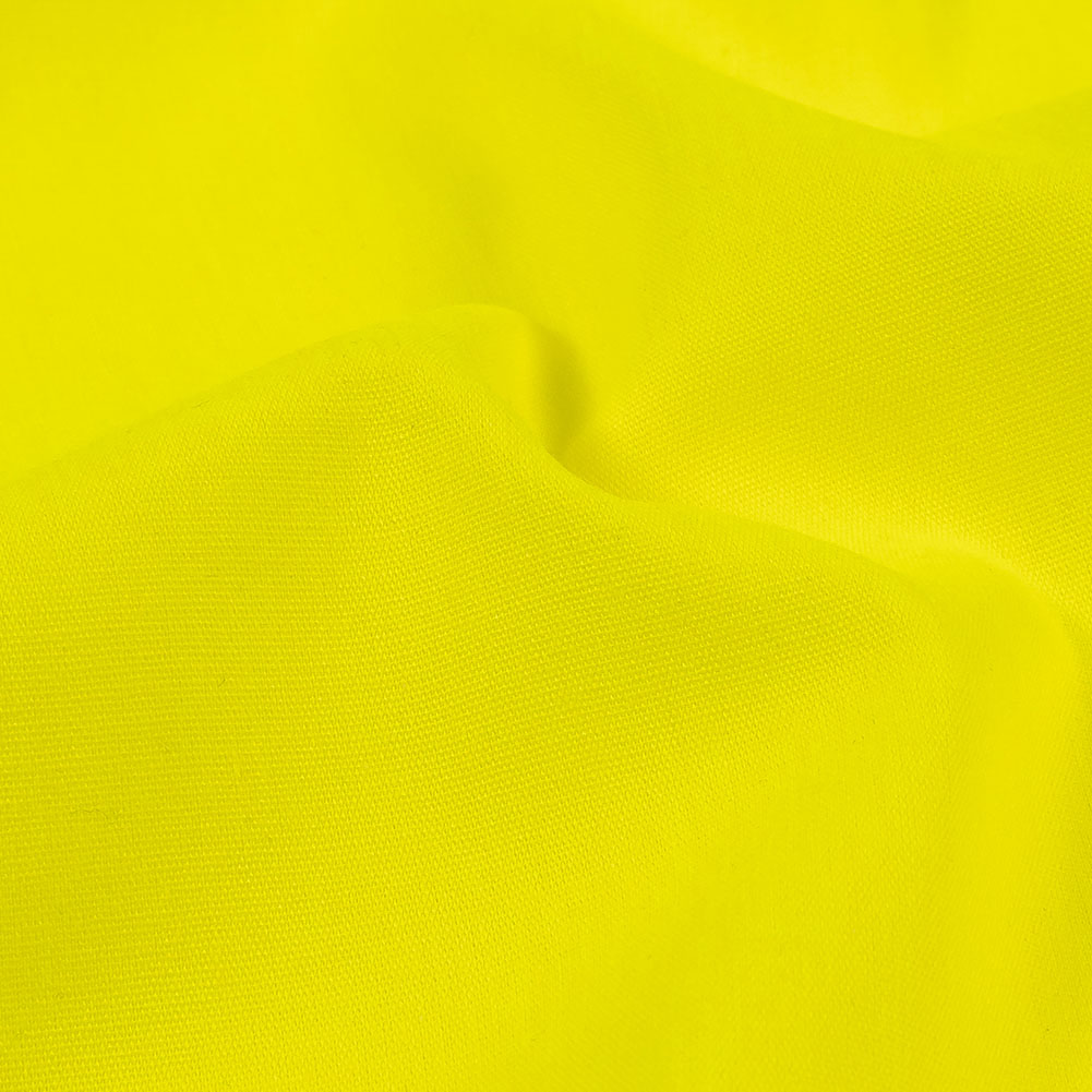 Hi-Vis Safety Yellow Polyester and Cotton Poplin Hi-Vis Safety Yellow Polyester and Cotton Poplin