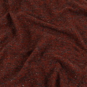 Rooibos Tea, Gray and Beige Speckled Fuzzy Blended Wool Single Faced Fleece Knit Rooibos Tea, Gray and Beige Speckled Fuzzy Blended Wool Single Faced Fleece Knit