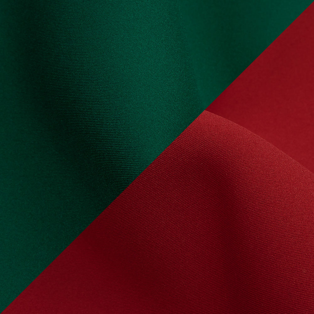 Double Faced Stretch Neoprene 3yd Bundle – Tango Red and Alpine Green – Wave Collection Double Faced Stretch Neoprene 3yd Bundle – Tango Red and Alpine Green – Wave Collection