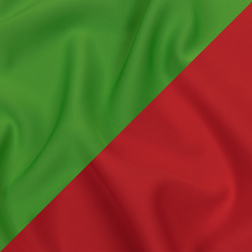 Double Faced Stretch Neoprene 3yd Bundle – True Red and Classic Green – Wave Collection Double Faced Stretch Neoprene 3yd Bundle – True Red and Classic Green – Wave Collection