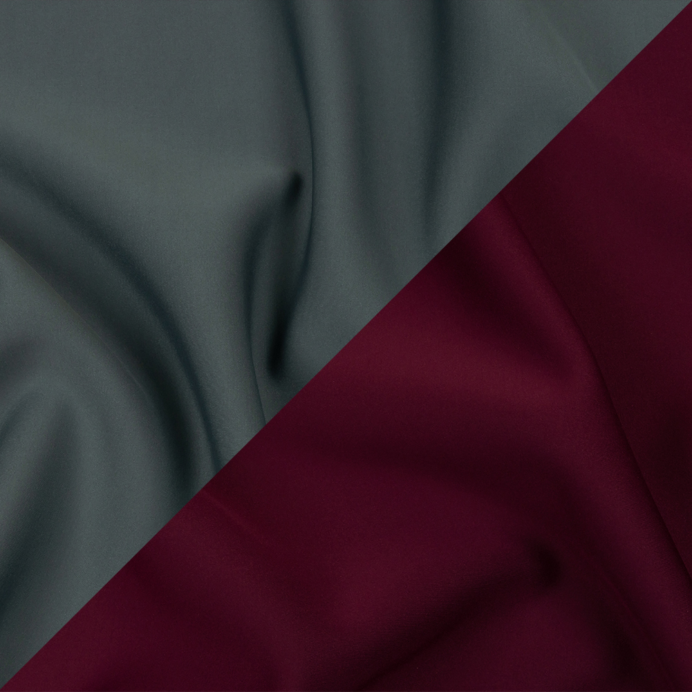 Double Faced Stretch Neoprene 3yd Bundle – Bordeaux and Gray Blue – Wave Collection Double Faced Stretch Neoprene 3yd Bundle – Bordeaux and Gray Blue – Wave Collection
