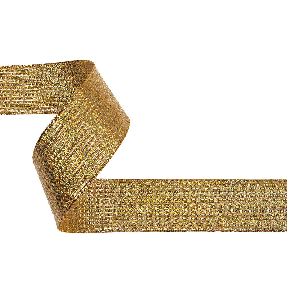Metallic Gold Iridescent Wire Edged Ribbon – 1.5″ Metallic Gold Iridescent Wire Edged Ribbon – 1.5″