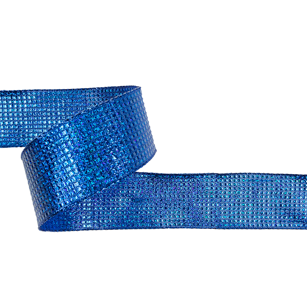 Metallic Royal Blue Iridescent Wire Edged Ribbon – 1.5″ Metallic Royal Blue Iridescent Wire Edged Ribbon – 1.5″
