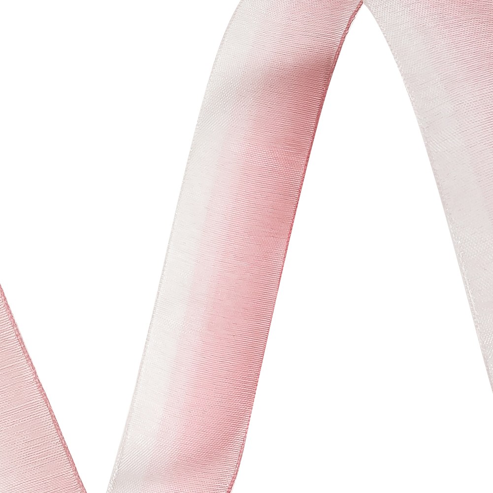 Sheer Burnt Russet and White Ombre Ribbon - 0.875"