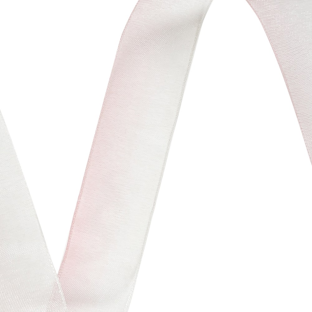 Sheer Pink and White Alyssum Ombre Ribbon - 0.875"