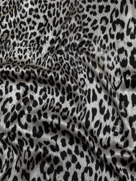 Mood Exclusive Italian White and Black Leopard Silk Charmeuse Panel Mood Exclusive Italian White and Black Leopard Silk Charmeuse Panel