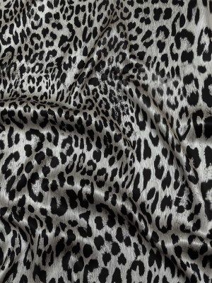 Mood Exclusive Italian White and Black Leopard Silk Charmeuse Panel Mood Exclusive Italian White and Black Leopard Silk Charmeuse Panel