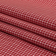 Pima Cotton Shirting – Red and White Plaid Pima Cotton Shirting – Red and White Plaid