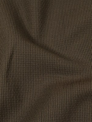 Teak and Turtle Green Net-Like Cotton and Polyester Novelty Woven Teak and Turtle Green Net-Like Cotton and Polyester Novelty Woven