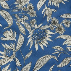 Mood Exclusive Light Blue Illustrated Cultivation Stretch Cotton Woven Mood Exclusive Light Blue Illustrated Cultivation Stretch Cotton Woven