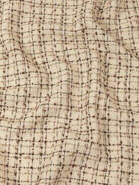 Fog, Amphora and Rocky Road Plaid Tweedy Polyester Boucle Fog, Amphora and Rocky Road Plaid Tweedy Polyester Boucle