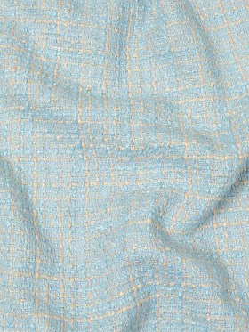 Sky Blue, Oyster White and Metallic Silver Polyester Tweed Sky Blue, Oyster White and Metallic Silver Polyester Tweed