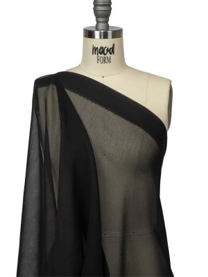 Black Polyester Chiffon Black Polyester Chiffon