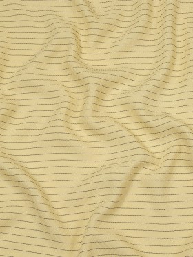 The Row Italian Banana and Brown Herringbone Stripe Viscose and Polyester Woven The Row Italian Banana and Brown Herringbone Stripe Viscose and Polyester Woven