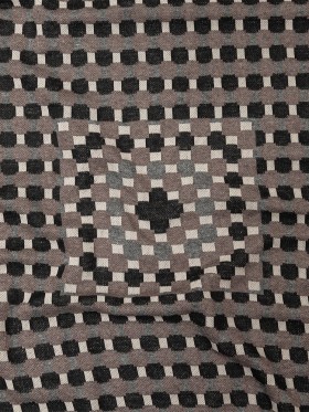 Brown, Black and Gray Squares and Plus Signs Cotton and Polyester Jacquard Knit Panel Brown, Black and Gray Squares and Plus Signs Cotton and Polyester Jacquard Knit Panel