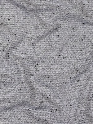 Gray and Black Speckled Loose Cotton and Polyester Sweater Knit Gray and Black Speckled Loose Cotton and Polyester Sweater Knit