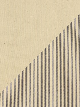 Natural and Blue Bonded Ticking Stripe Twill and Speckled Cotton Twill Natural and Blue Bonded Ticking Stripe Twill and Speckled Cotton Twill