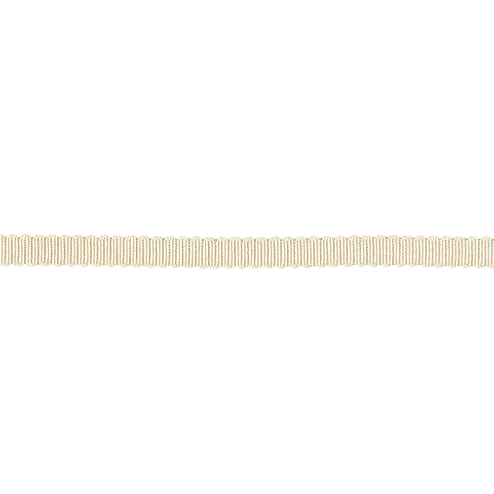 Almond Milk Recycled Polyester Petersham Grosgrain Ribbon - 4mm