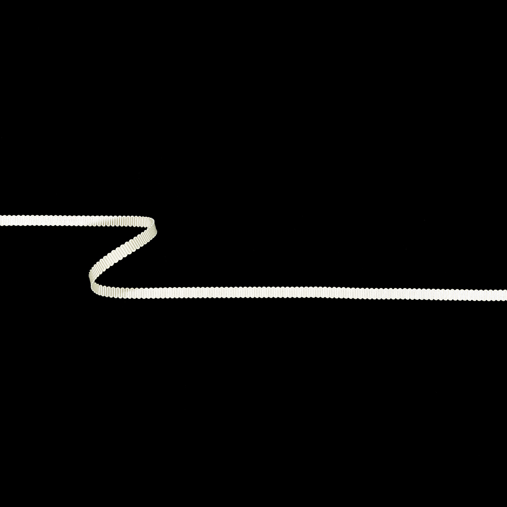 Cannoli Cream Recycled Polyester Petersham Grosgrain Ribbon – 4mm Cannoli Cream Recycled Polyester Petersham Grosgrain Ribbon – 4mm