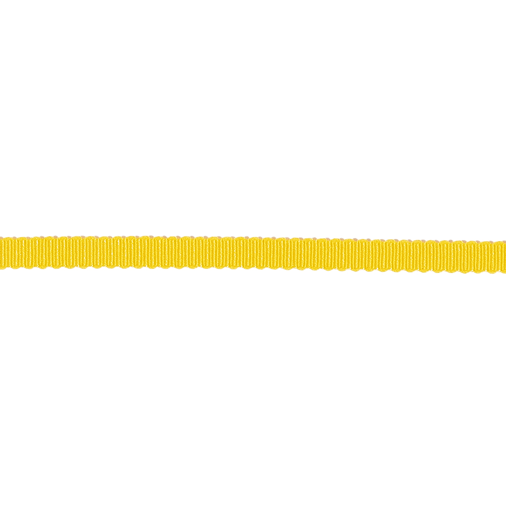 Yellow Recycled Polyester Petersham Grosgrain Ribbon - 4mm
