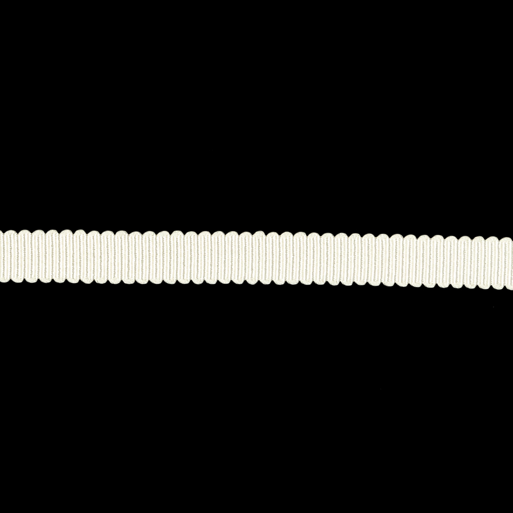 Cannoli Cream Recycled Polyester Petersham Grosgrain Ribbon - 6mm