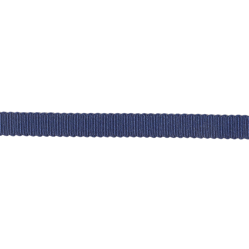 Navy Recycled Polyester Petersham Grosgrain Ribbon - 6mm