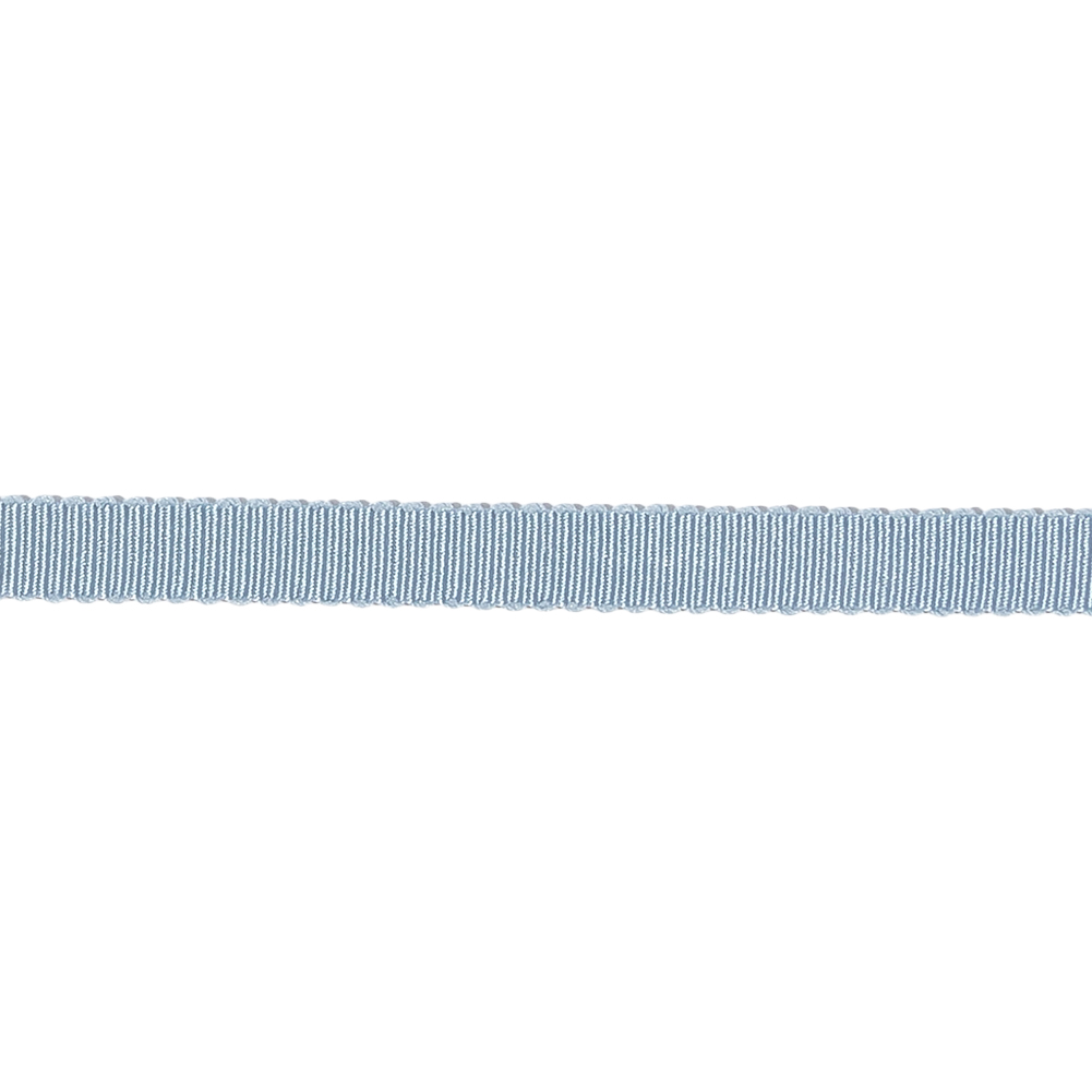 Dusty Blue Recycled Polyester Petersham Grosgrain Ribbon - 6mm