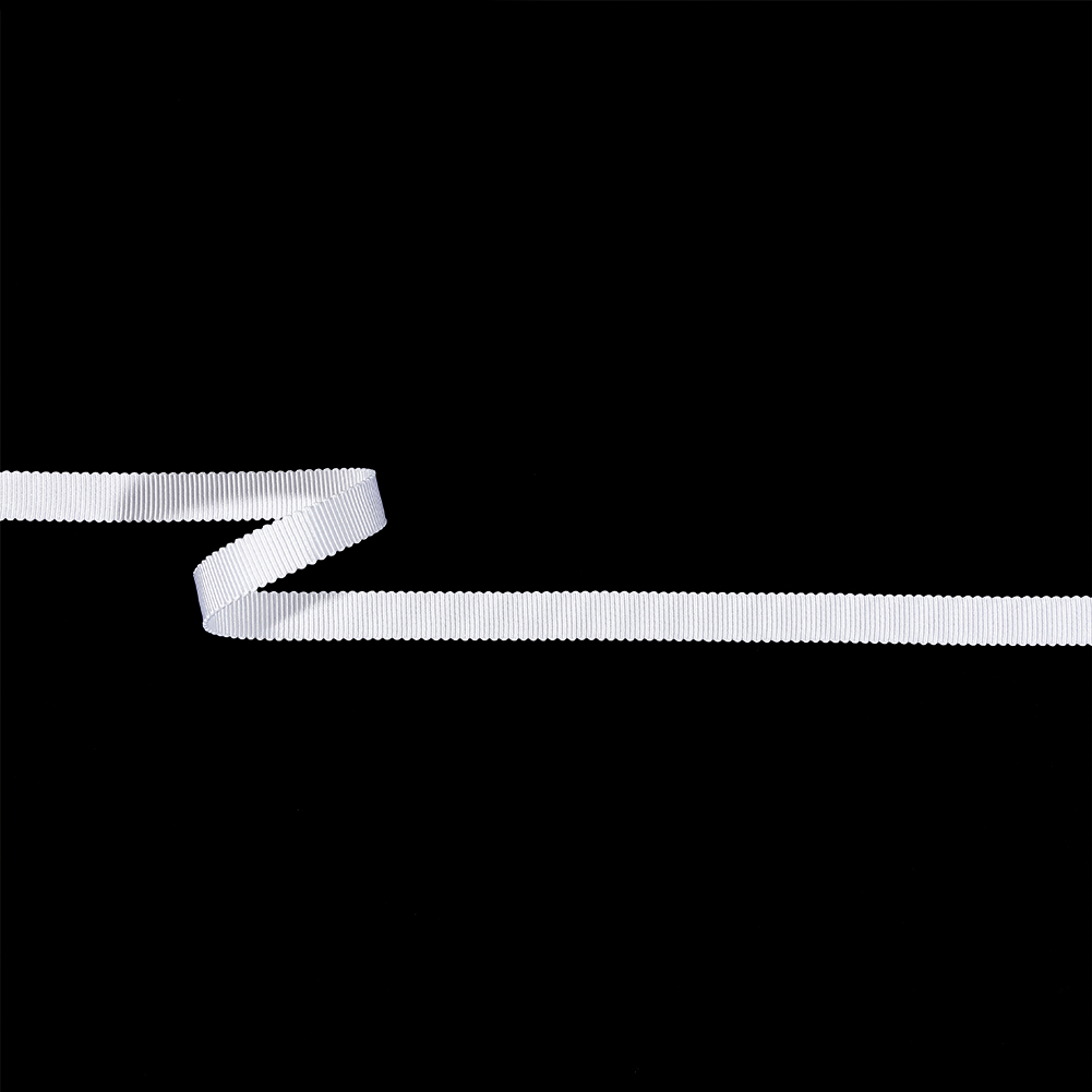 Matte White Recycled Polyester Petersham Grosgrain Ribbon – 9mm Matte White Recycled Polyester Petersham Grosgrain Ribbon – 9mm