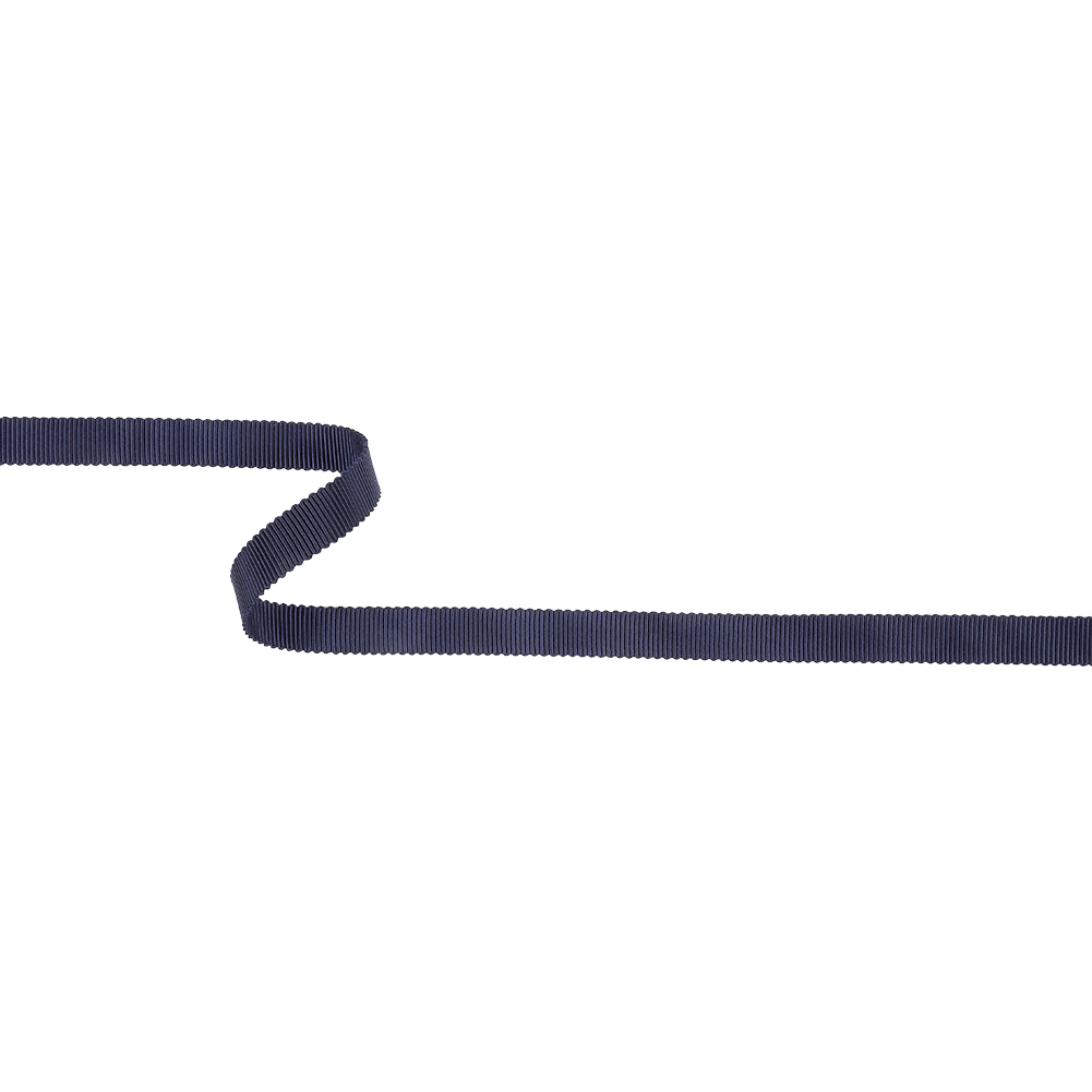 Dark Navy Recycled Polyester Petersham Grosgrain Ribbon – 9mm Dark Navy Recycled Polyester Petersham Grosgrain Ribbon – 9mm