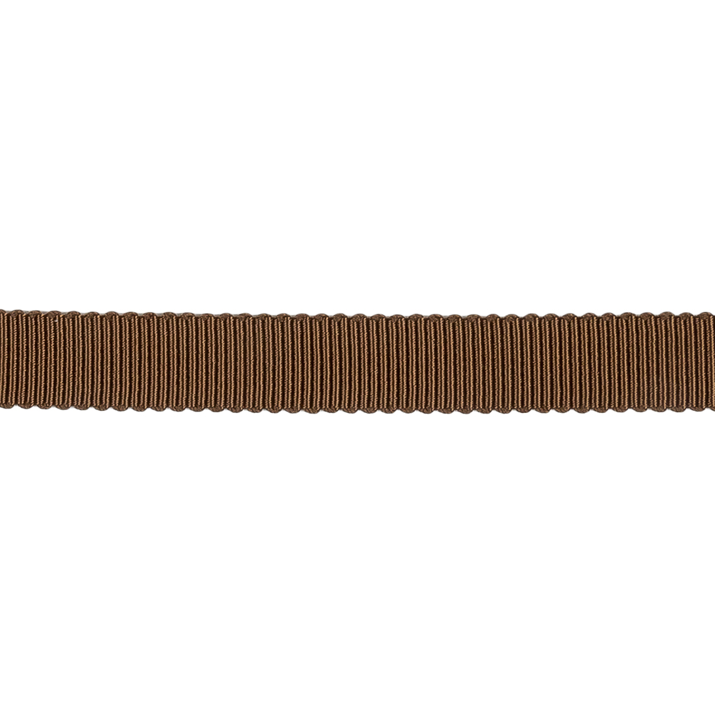Brown Recycled Polyester Petersham Grosgrain Ribbon - 9mm