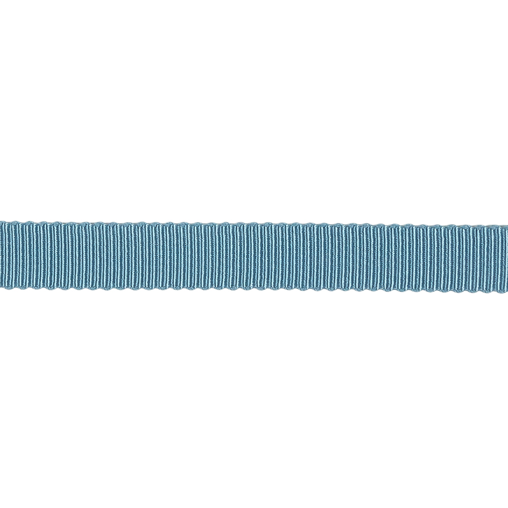 Dusty Blue Recycled Polyester Petersham Grosgrain Ribbon - 9mm